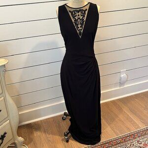 Ralph Lauren Black Evening Gown with Sequins, Size 14, NEVER WORN!